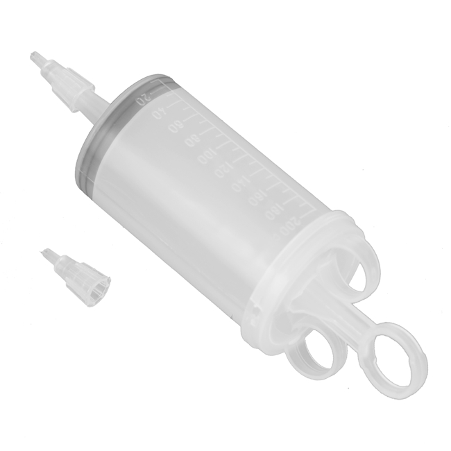 Grosse Spritze PP 200 ml unsteril